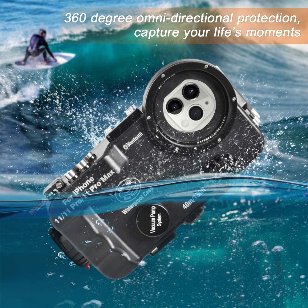 Seafrogs Underwater Housing for iPhone 11/ 11 Pro/ 11 Pro Max with Bluetooth